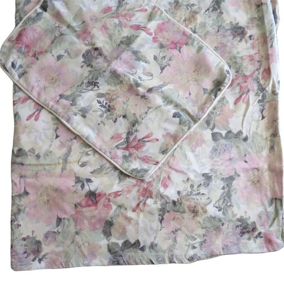 Vintage Custom-Made Twin Duvet Sham Set Pink Floral Tapestry Mid Century Modern - Picture 3 of 8